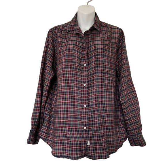 grayson Tops - Grayson hero lightweight blue plaid liquid lycocell button shirt size 4/large